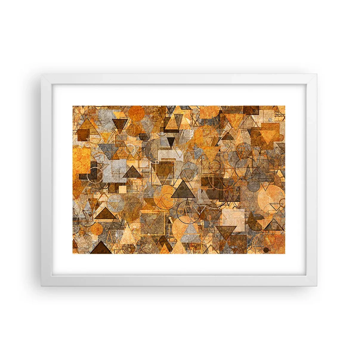 Poster in einem weißen Rahmen - Die Welt in Form - 40x30 cm