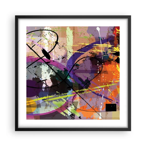 Poster in einem schwarzem Rahmen - Du kannst geradeaus oder umhergehen - 50x50 cm