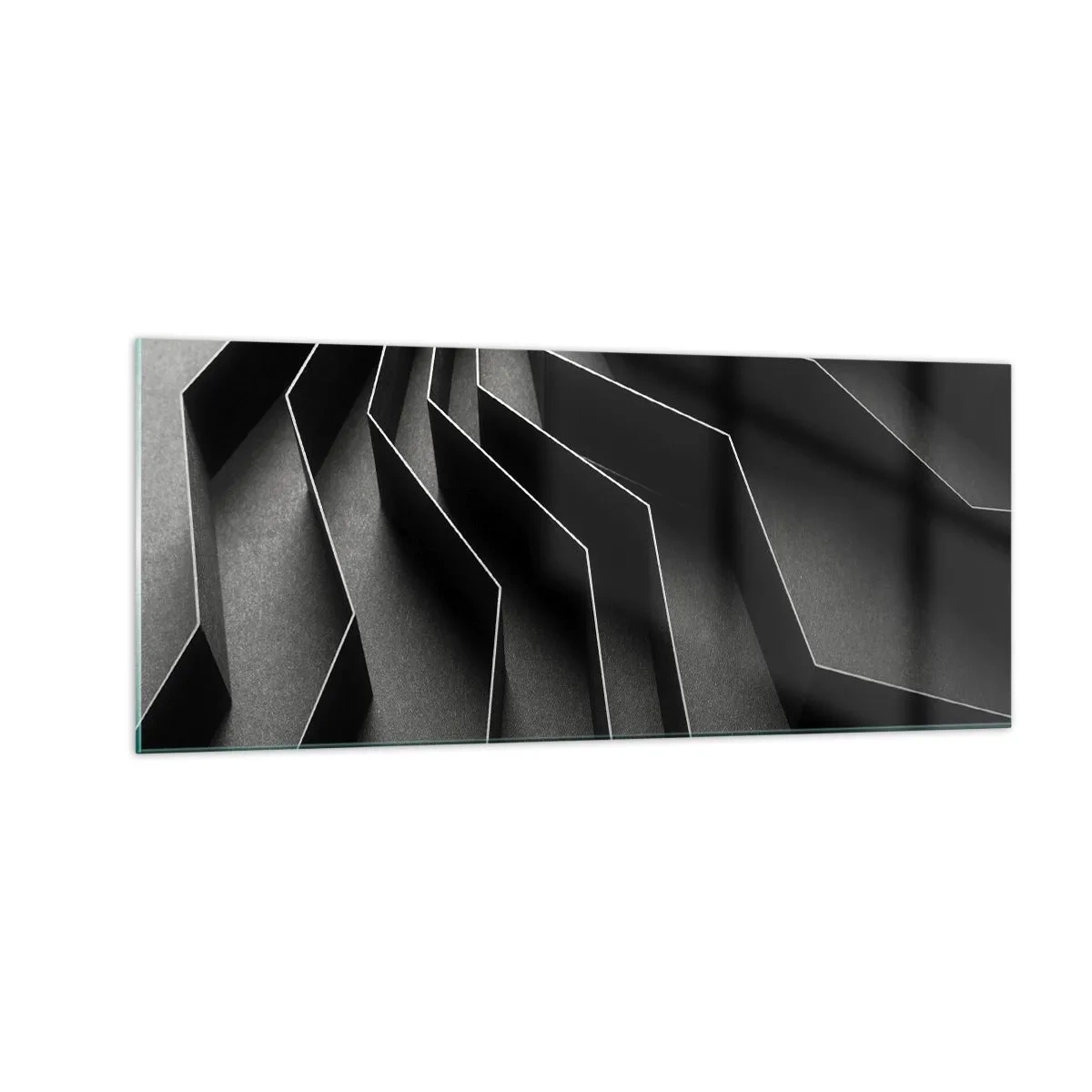 Glasbild - Bild auf glas - Räumliche Ordnung - 100x40 cm