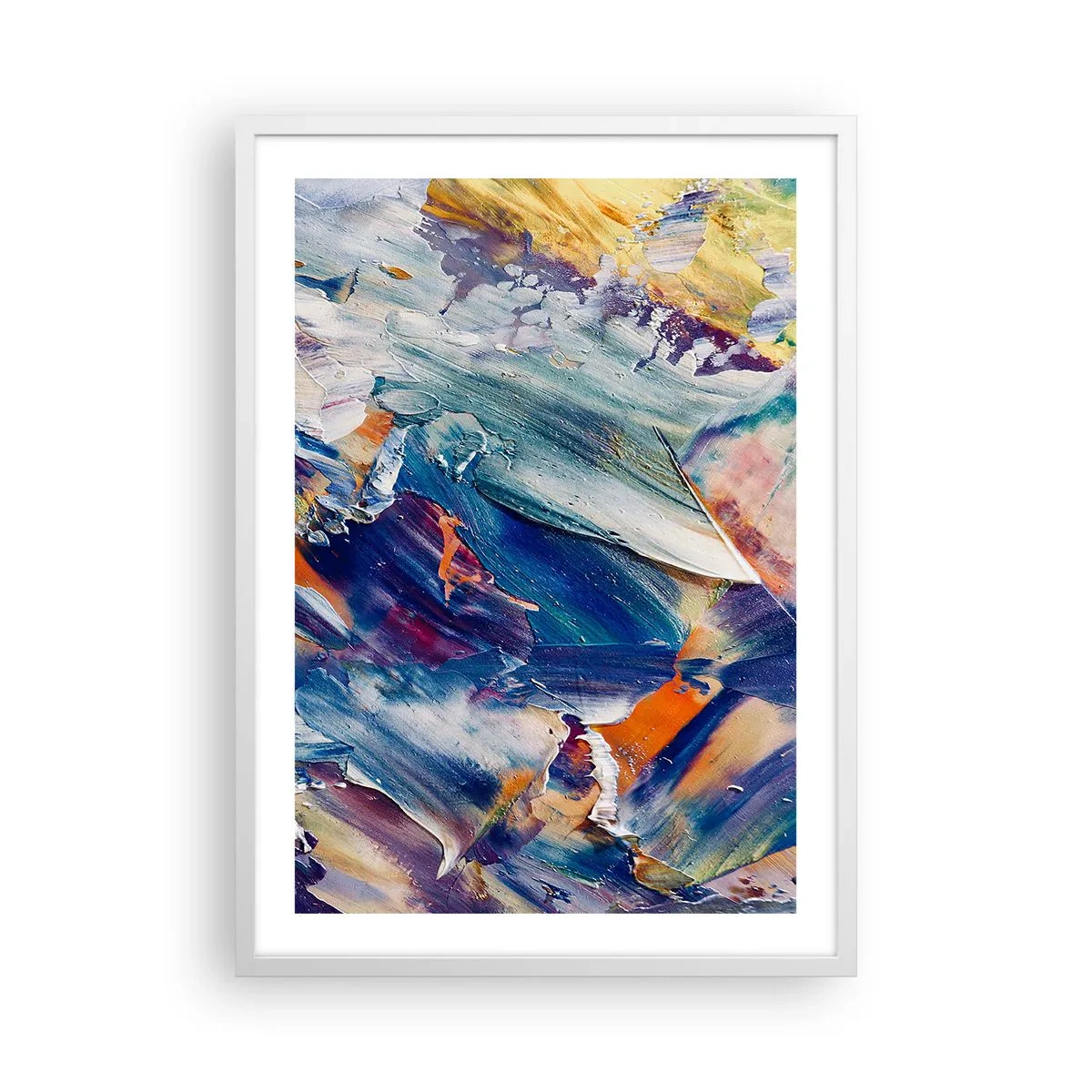Poster in einem weißen Rahmen - Farbverwirrung - 50x70 cm