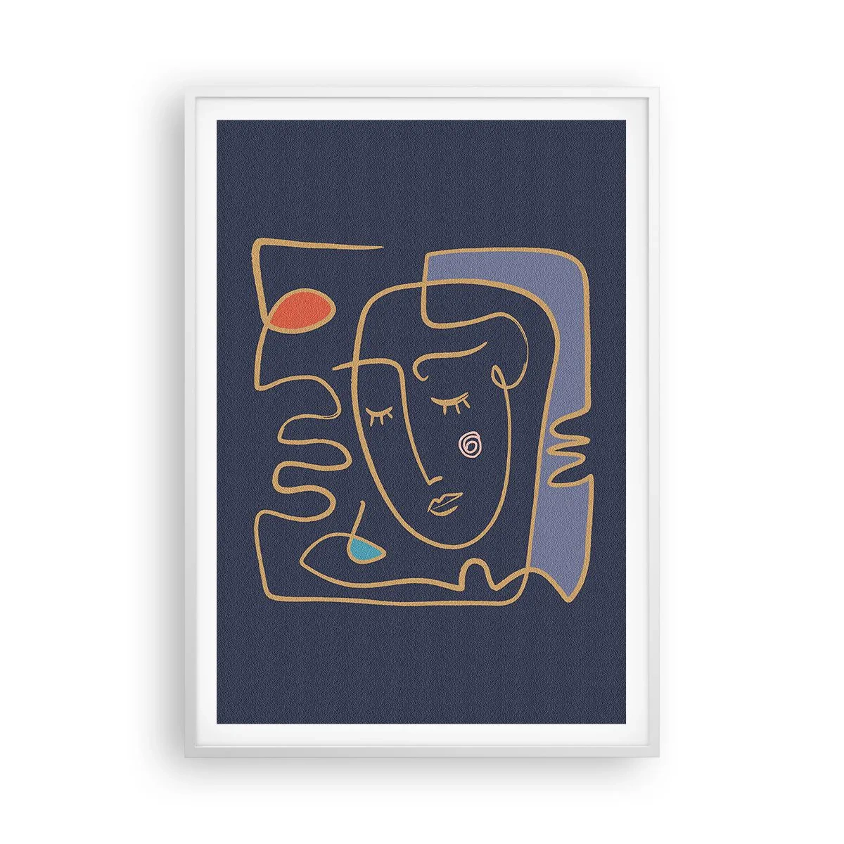 Poster in einem weißen Rahmen - In Gedanken - 70x100 cm