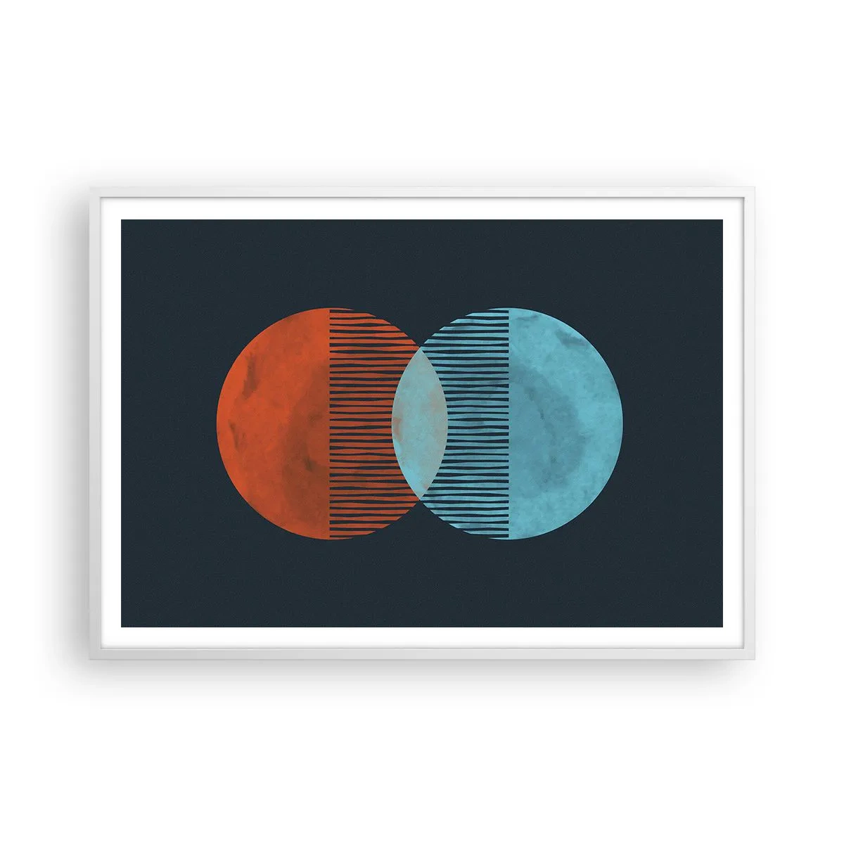 Poster in einem weißen Rahmen - Astronomische Fantasie - 100x70 cm