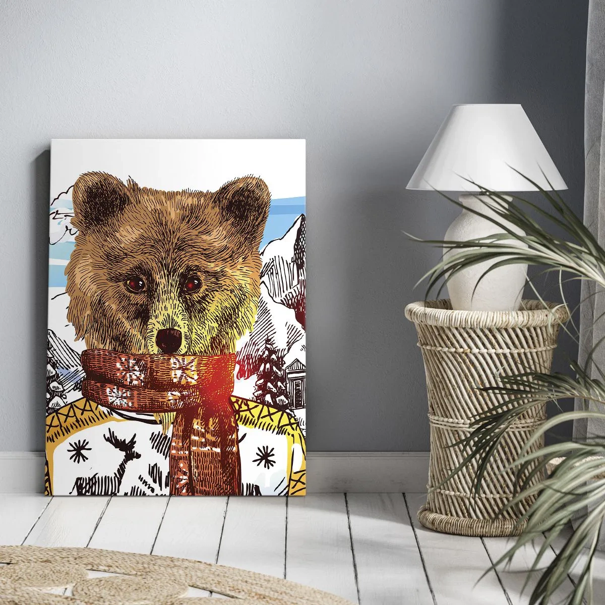 Bild auf Leinwand - Leinwandbild - Die Bärenhütte - 55x100 cm