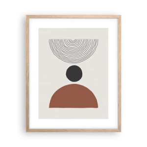 Poster in einem Rahmen aus heller Eiche - Das Zentrum der Aufmerksamkeit - 40x50 cm