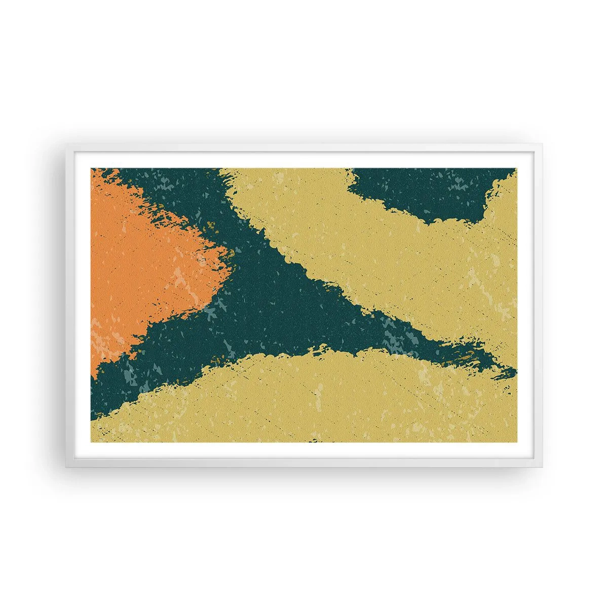 Poster in einem weißen Rahmen - Abstraktion – langsame Bewegung - 91x61 cm