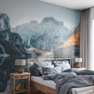 Selbstklebende Fototapete Deluxe Sticker - Spiegellandschaft - Landschaft, Berge, See - 500x350 cm