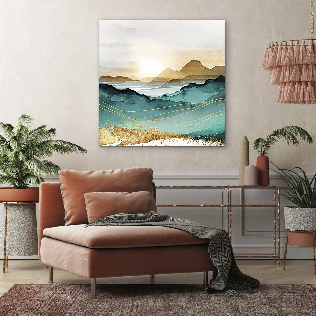 Bild auf Leinwand - Leinwandbild - Am Rande der Abstraktion – Landschaft - 30x30 cm