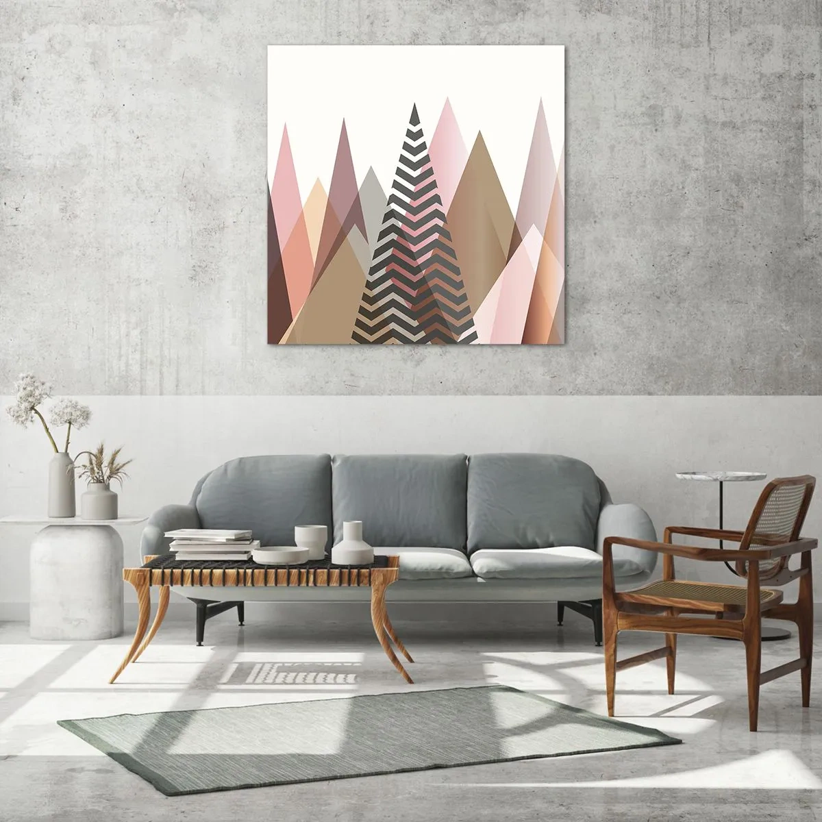 Glasbild - Bild auf glas - Pyramidale Aussicht - 70x70 cm