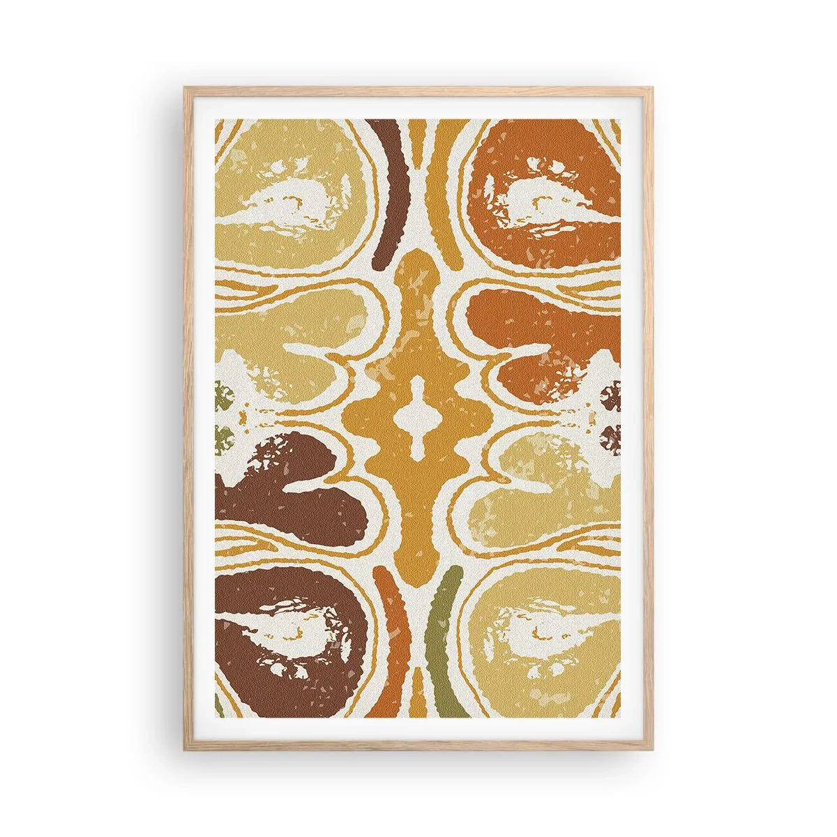 Poster in einem Rahmen aus heller Eiche - Sentimentale Abstraktion - 70x100 cm