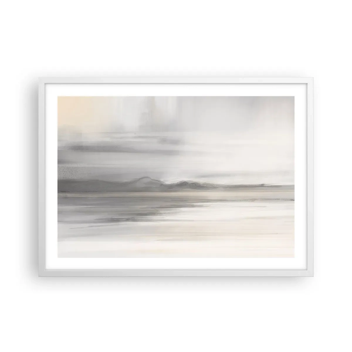 Poster in einem weißen Rahmen - Nachdenkliche Distanz - 70x50 cm