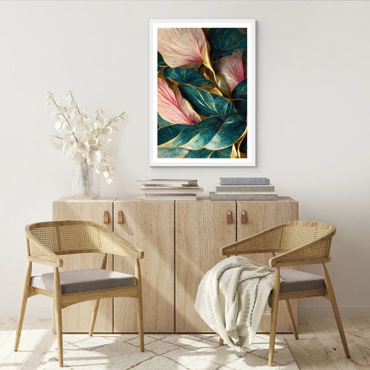 Poster in einem weißen Rahmen - Natürliche Eleganz und Stil - 61x91 cm