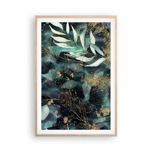 Poster in einem Rahmen aus heller Eiche - Zaubergarten - 61x91 cm