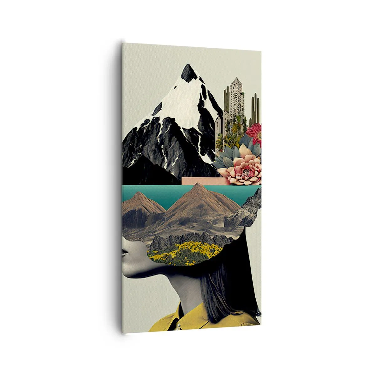 Bild auf Leinwand - Leinwandbild - Frau – bleibt immer ein Geheimnis - 65x120 cm