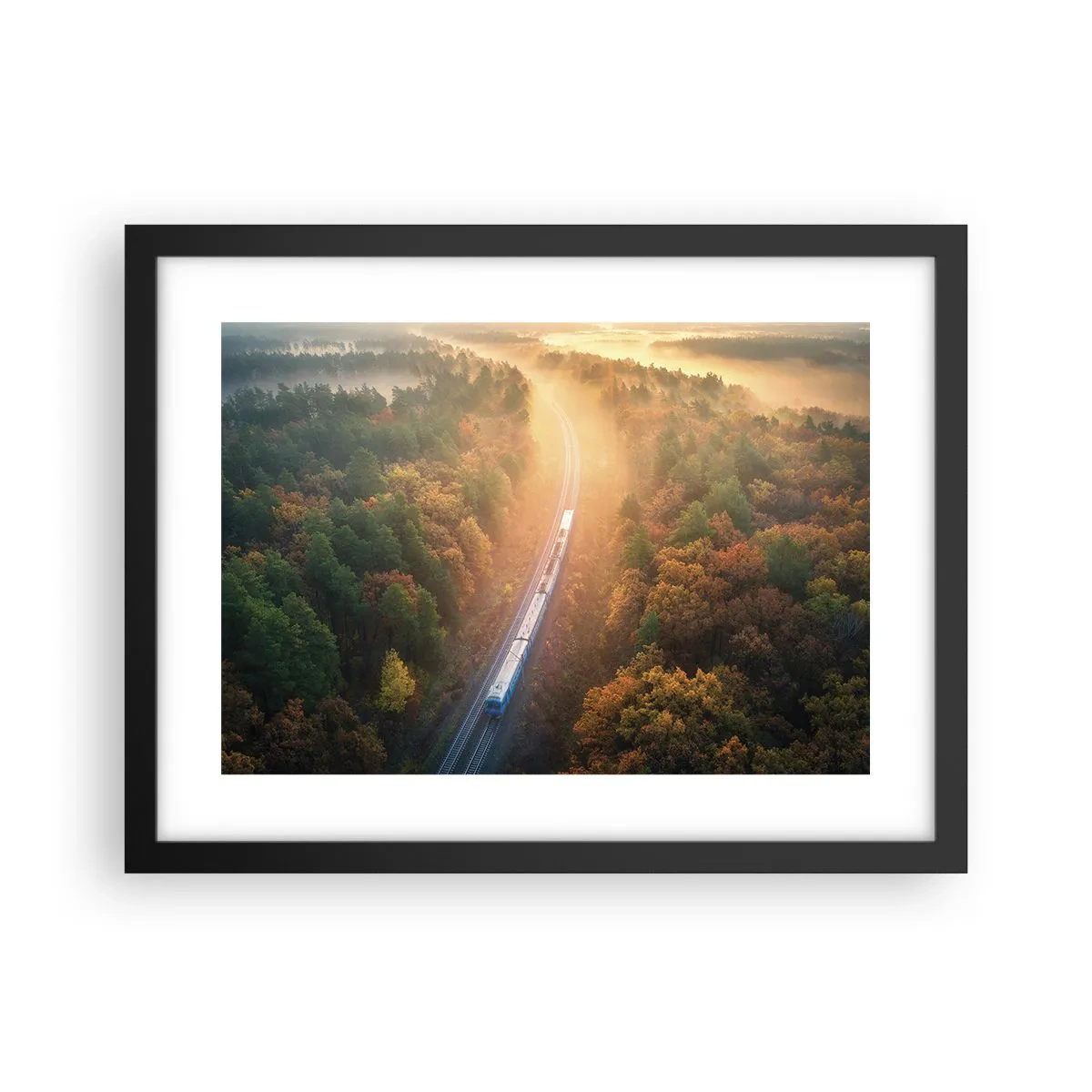 Poster in einem schwarzem Rahmen - Herbstreise - 40x30 cm