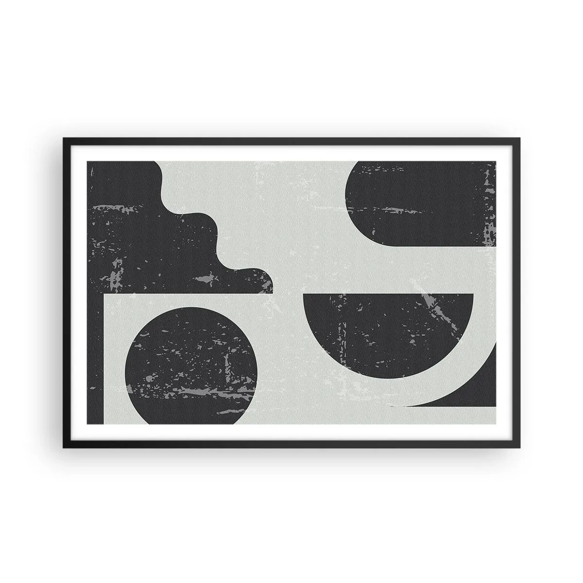 Poster in einem schwarzem Rahmen - Komposition oben und unten - 91x61 cm