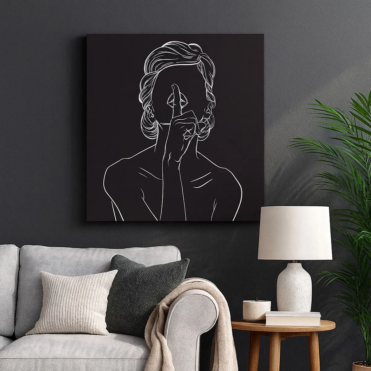 Bild auf Leinwand - Leinwandbild - Schönheit erblüht in der Stille - 30x30 cm