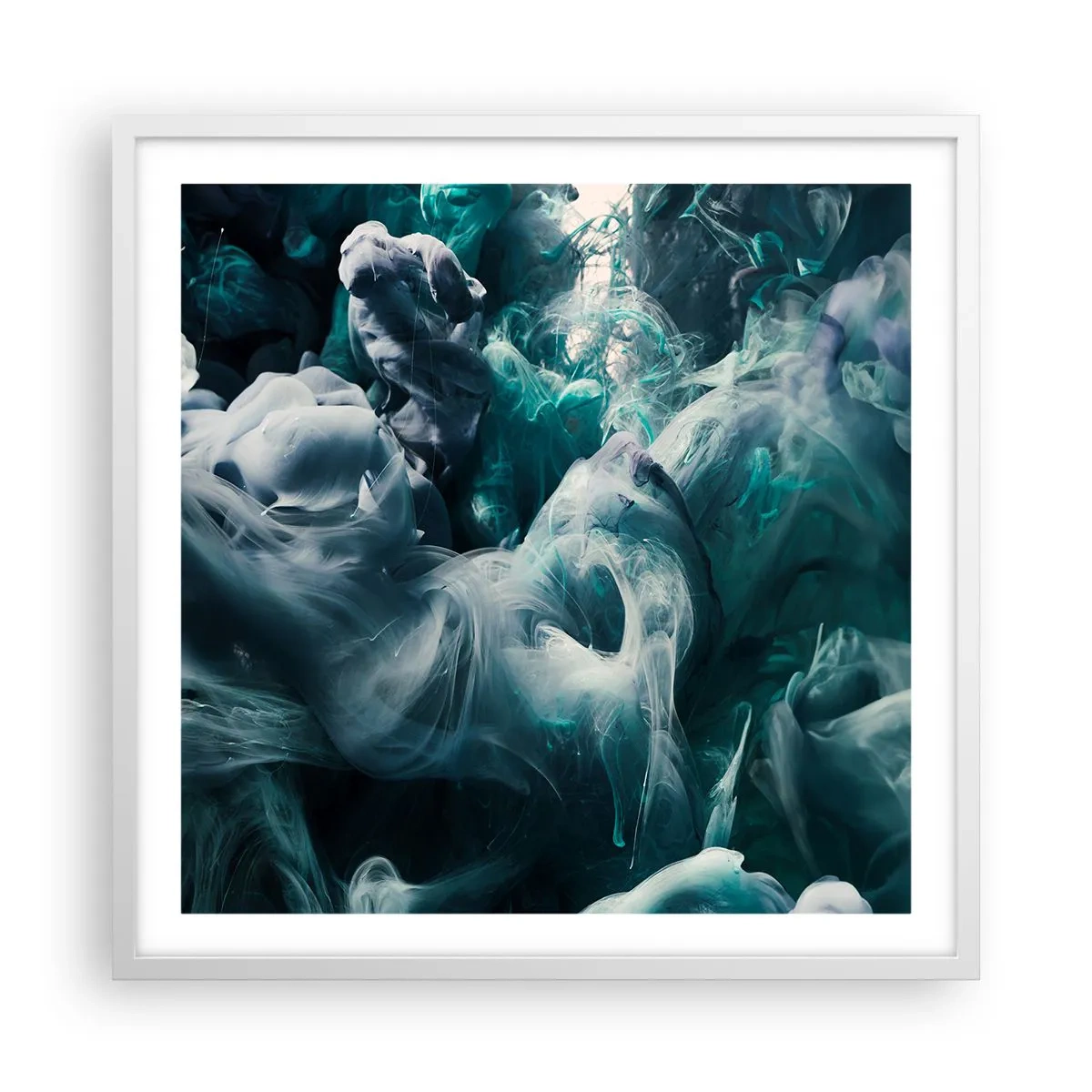 Poster in einem weißen Rahmen - Farbbewegung - 60x60 cm