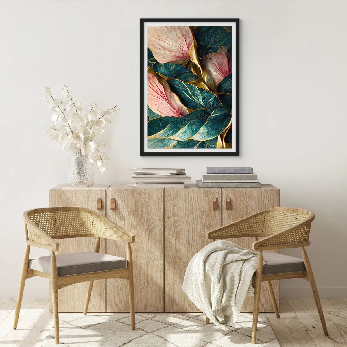 Poster in einem schwarzem Rahmen - Natürliche Eleganz und Stil - 40x50 cm