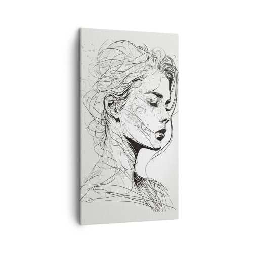 Bild auf Leinwand - Leinwandbild - Porträt im Gedanken - 45x80 cm