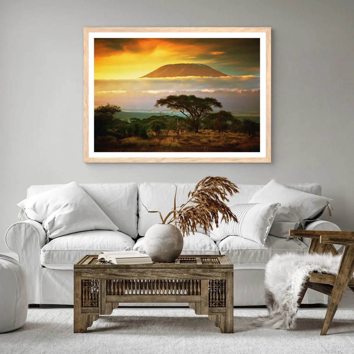 Poster in einem Rahmen aus heller Eiche - Ein Reisetraum - 40x30 cm