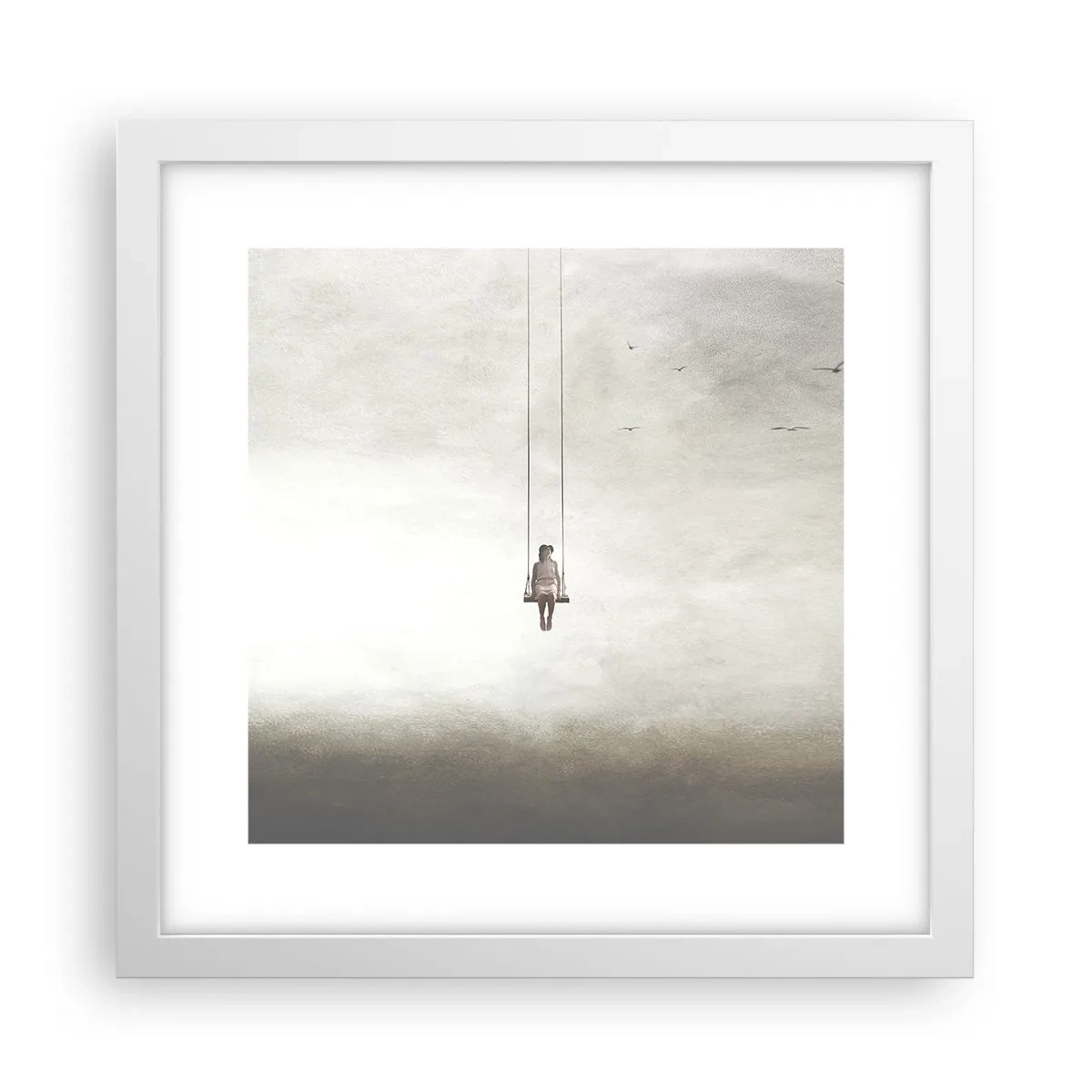 Poster in einem weißen Rahmen - Ein Kind in uns - 30x30 cm