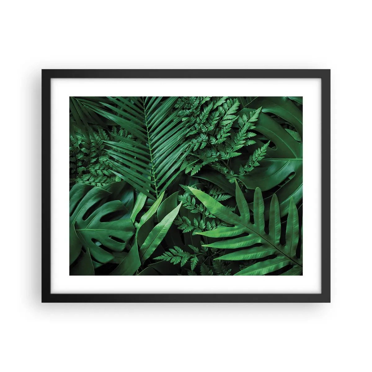 Poster in einem schwarzem Rahmen - Eingebettet ins Grüne - 50x40 cm