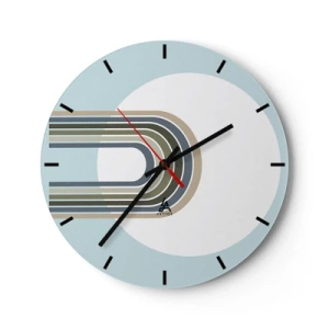 Wanduhr - Glasuhr - Unwiderstehliche Anziehungskraft - 40x40 cm