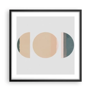 Poster in einem schwarzem Rahmen - Ein Rad hinter dem anderen… - 50x50 cm