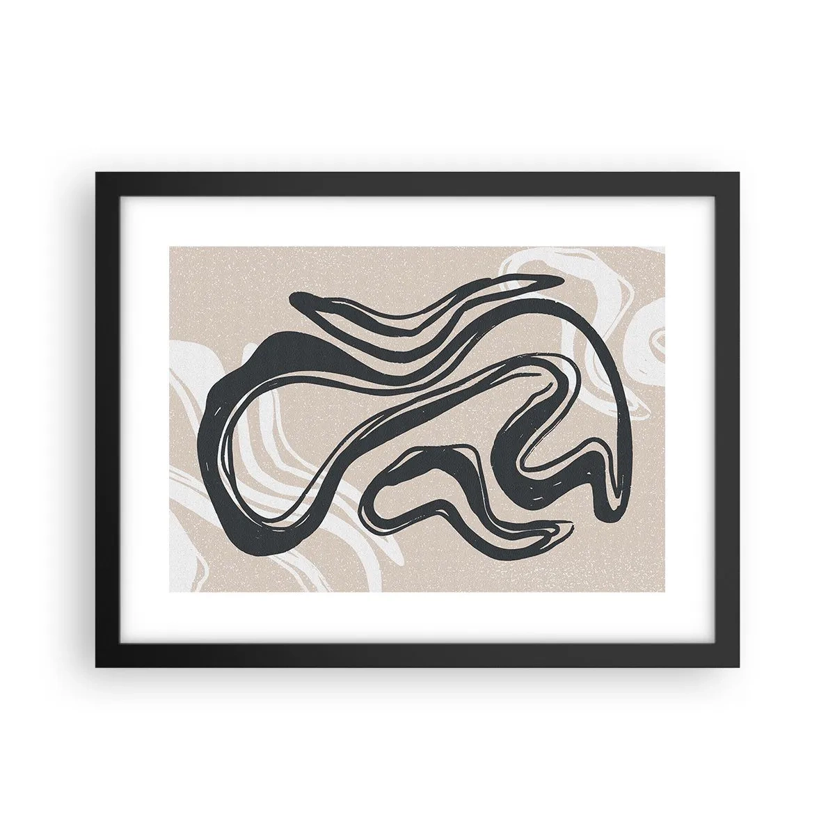 Poster in einem schwarzem Rahmen - Vervielfachter Ausdruck - 40x30 cm