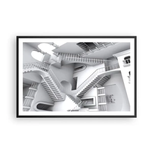 Poster in einem schwarzem Rahmen - Die Paradoxien des Weltraums - 91x61 cm