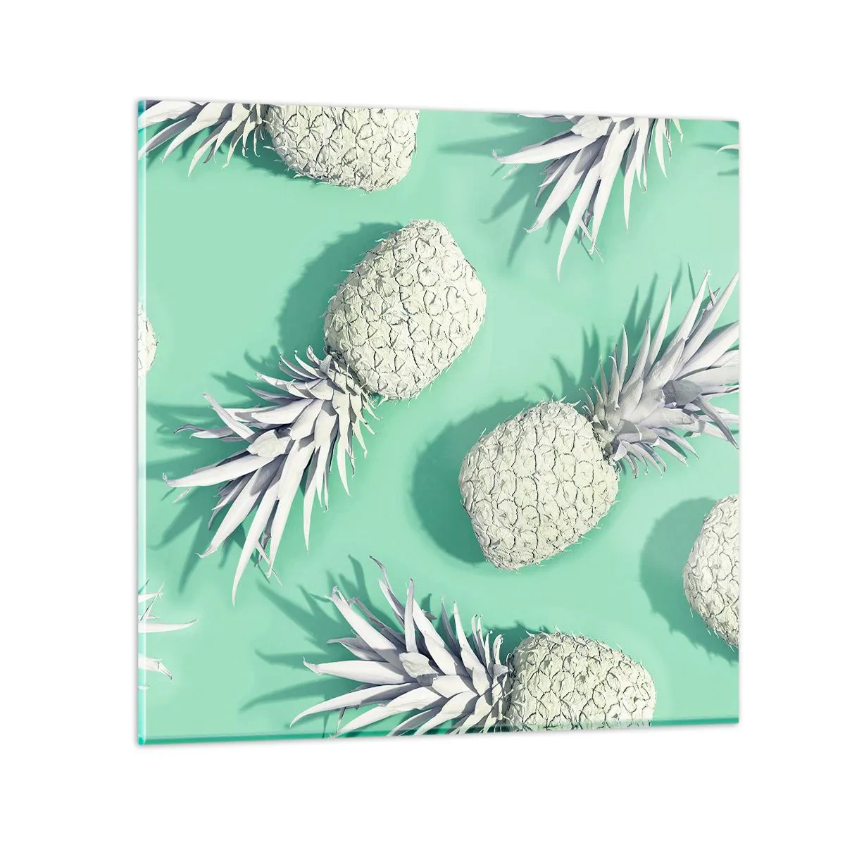 Glasbild - Bild auf glas - Das passt gut zu Minze - 50x50 cm