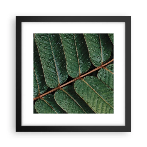 Poster in einem schwarzem Rahmen - Im grünen Rhythmus - 30x30 cm