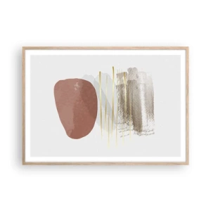 Poster in einem Rahmen aus heller Eiche - Abstrakte Kolonnade - 100x70 cm