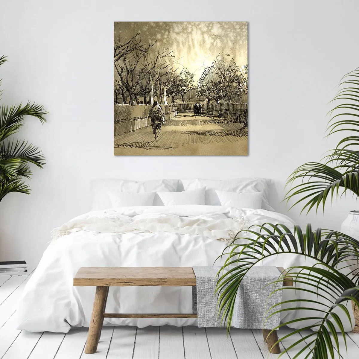 Bild auf Leinwand - Leinwandbild - Ein Moment mit einer Feder angehalten - 50x50 cm