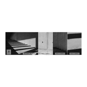 Fototapeten Muster Selbstklebend Deluxe Sticker - Rohe Schönheit des Modernismus - Industriell, Die Architektur, Treppe - 100x30 cm