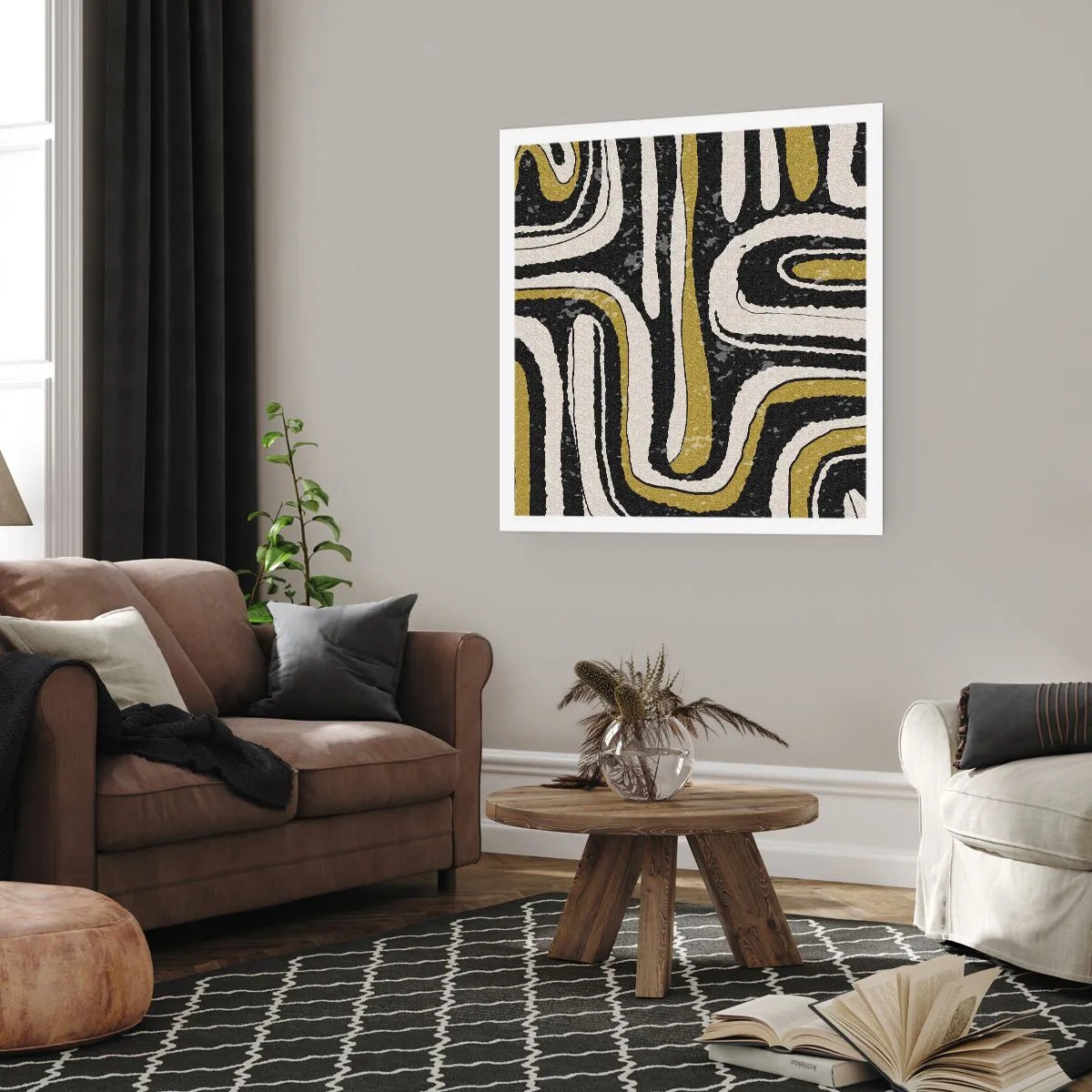 Poster - Komposition: Straßen und Gassen - 30x30 cm