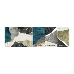 Fototapeten Muster Selbstklebend Deluxe Sticker - Mosaikkomposition mit Goldfaden - Abstraktionismus, Art Deco, Stück - 100x30 cm