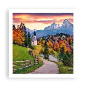 Poster - Landschaftsartige Malerei - 60x60 cm
