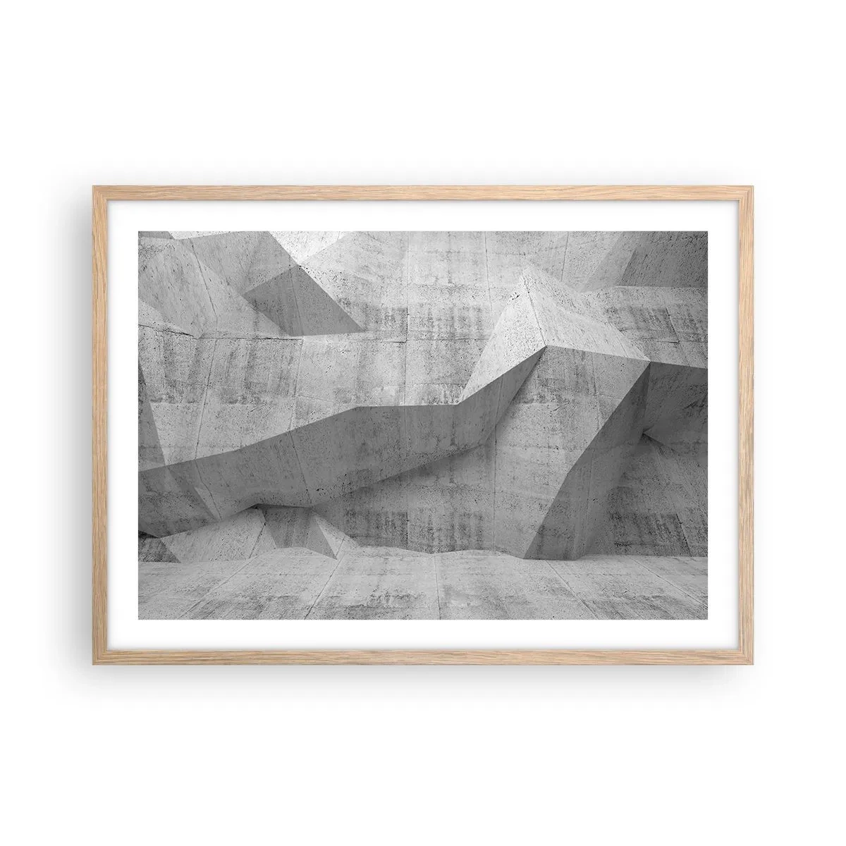 Poster in einem Rahmen aus heller Eiche - Eine echte Herausforderung - 70x50 cm