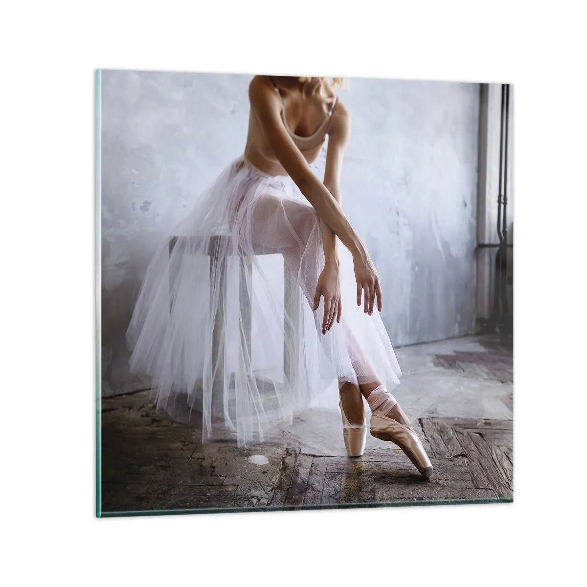 Glasbild - Bild auf glas - Bevor die Rampe leuchtet - 50x50 cm