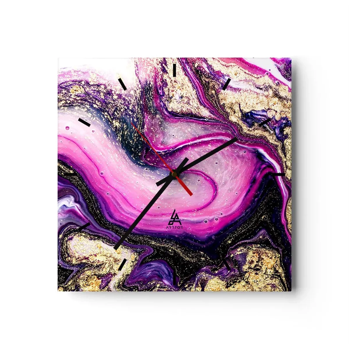 Wanduhr - Glasuhr - Ein Moment hinter den Kulissen - 40x40 cm