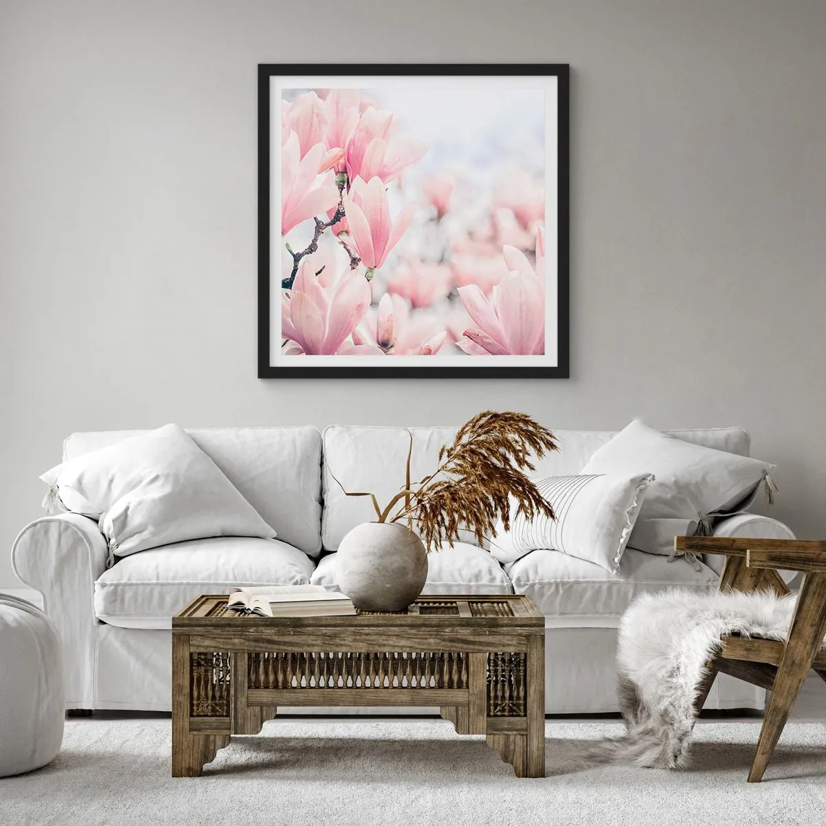 Poster in einem schwarzem Rahmen - Das Ideal der Subtilität - 30x30 cm