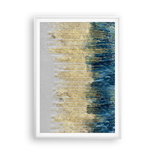 Poster in einem weißen Rahmen - Vergoldete Grenze - 70x100 cm