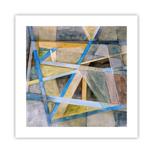Poster - Gerade oder diagonal? - 40x40 cm