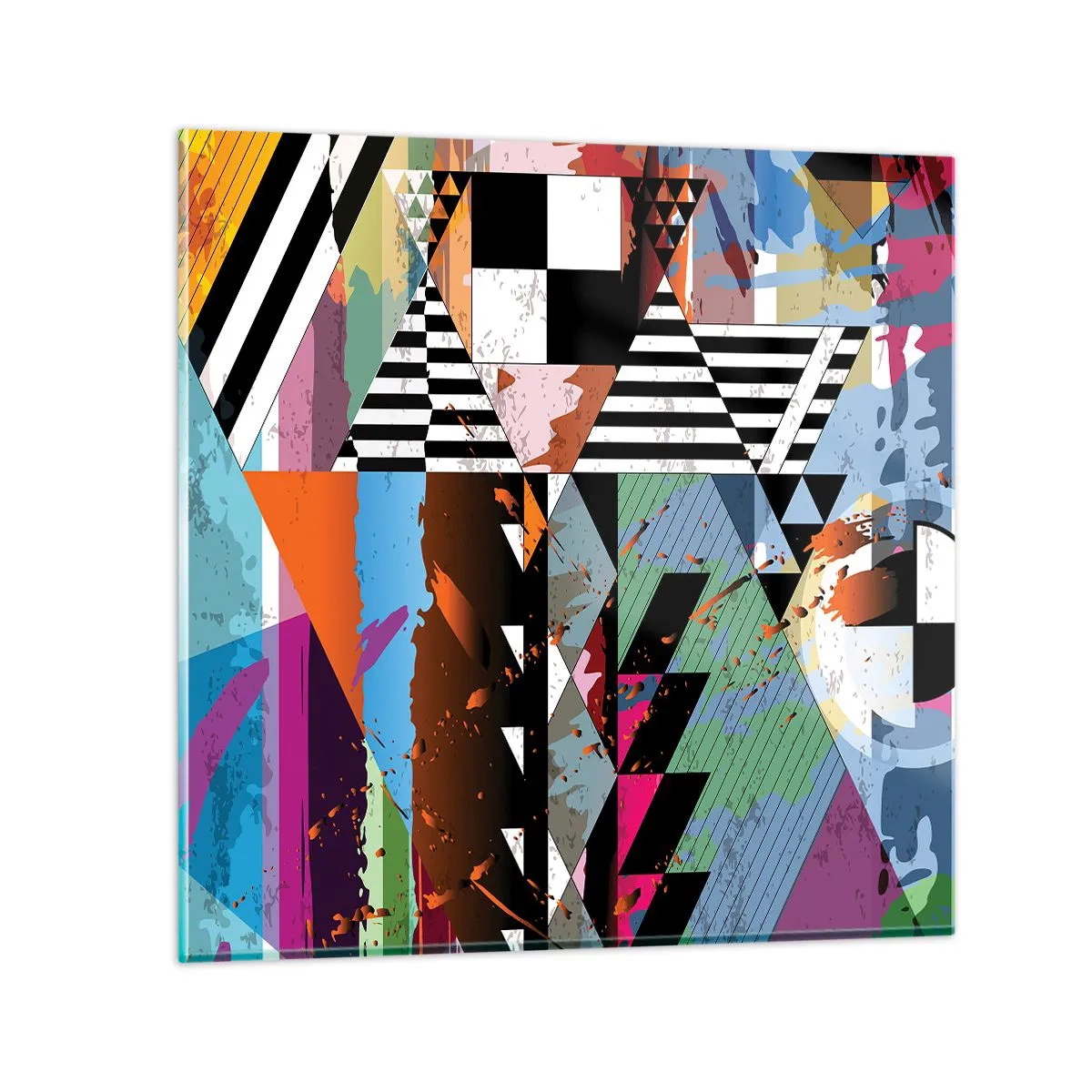 Glasbild - Bild auf glas - Geometrisch und organisch - 30x30 cm