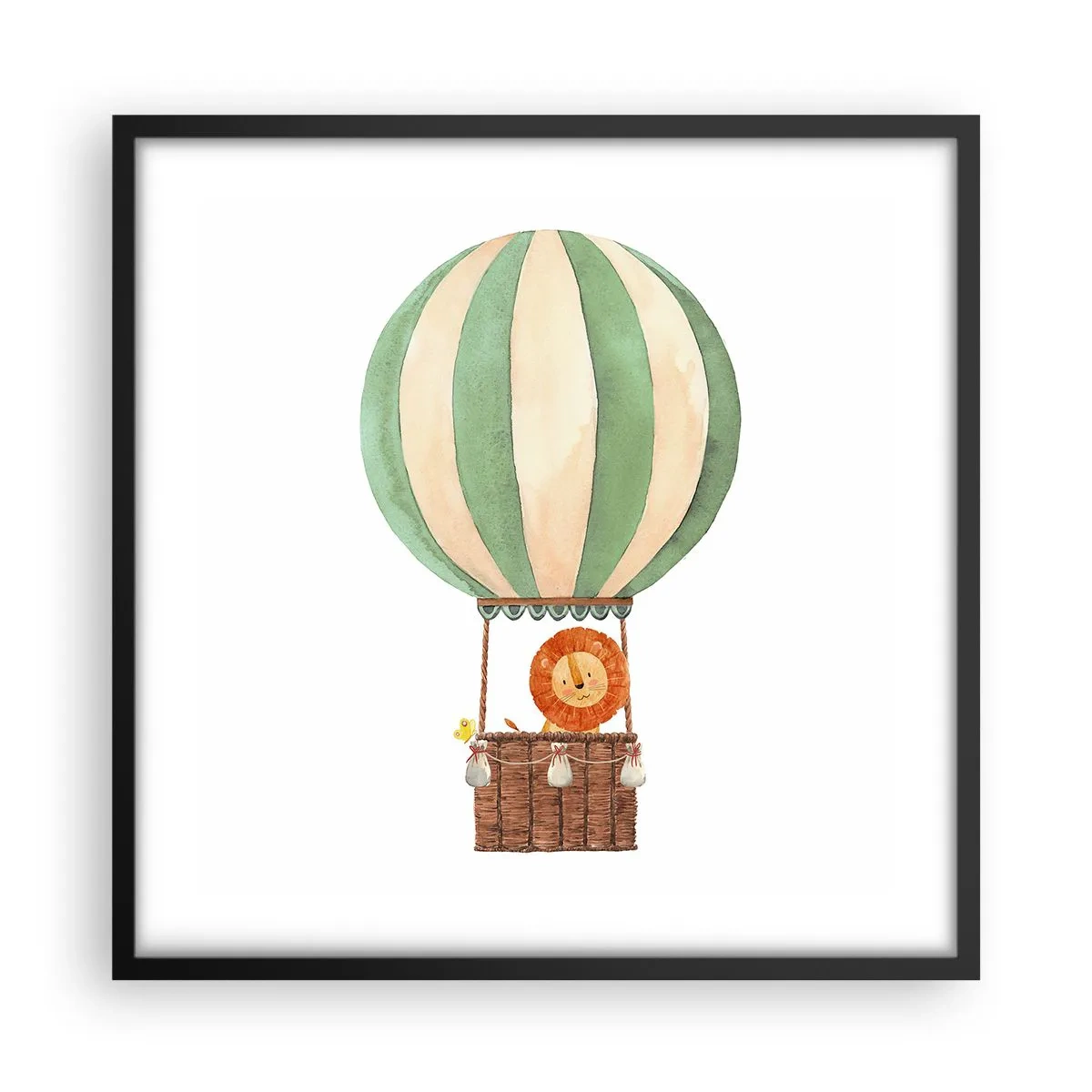 Poster in einem schwarzem Rahmen - Leons Reisen - 50x50 cm