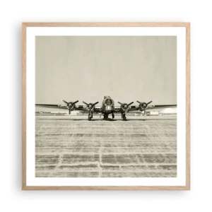 Poster in einem Rahmen aus heller Eiche - Wie immer bereit - 60x60 cm