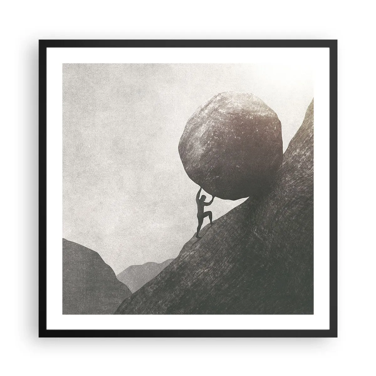 Poster in einem schwarzem Rahmen - Ich glaube wider alle Hoffnung - 60x60 cm