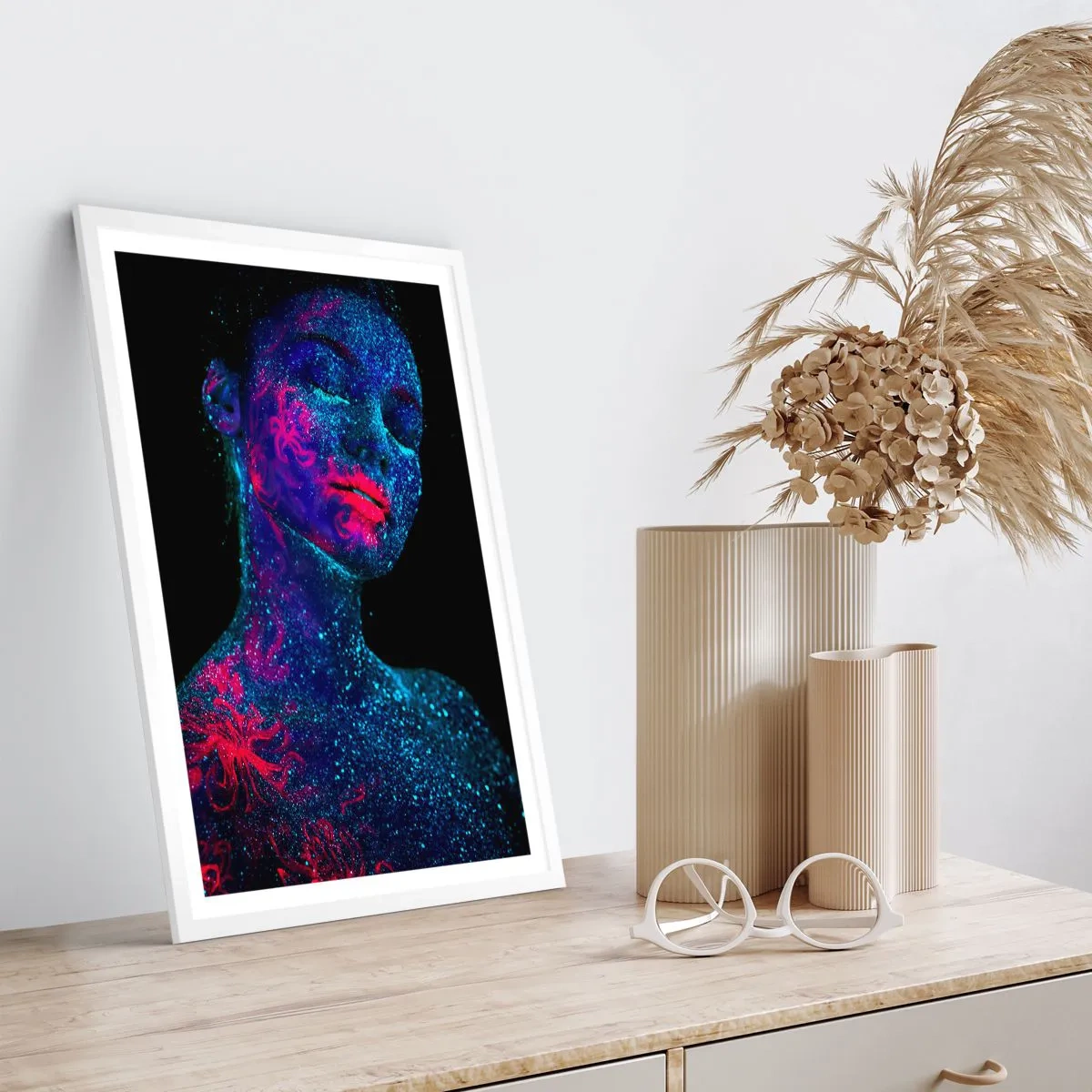 Poster in einem weißen Rahmen - Im Sternenstaub - 30x40 cm