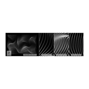 Fototapeten Muster Premium Canvas - Lichttanz im Raum - 3D, Linien, Modern - 100x30 cm